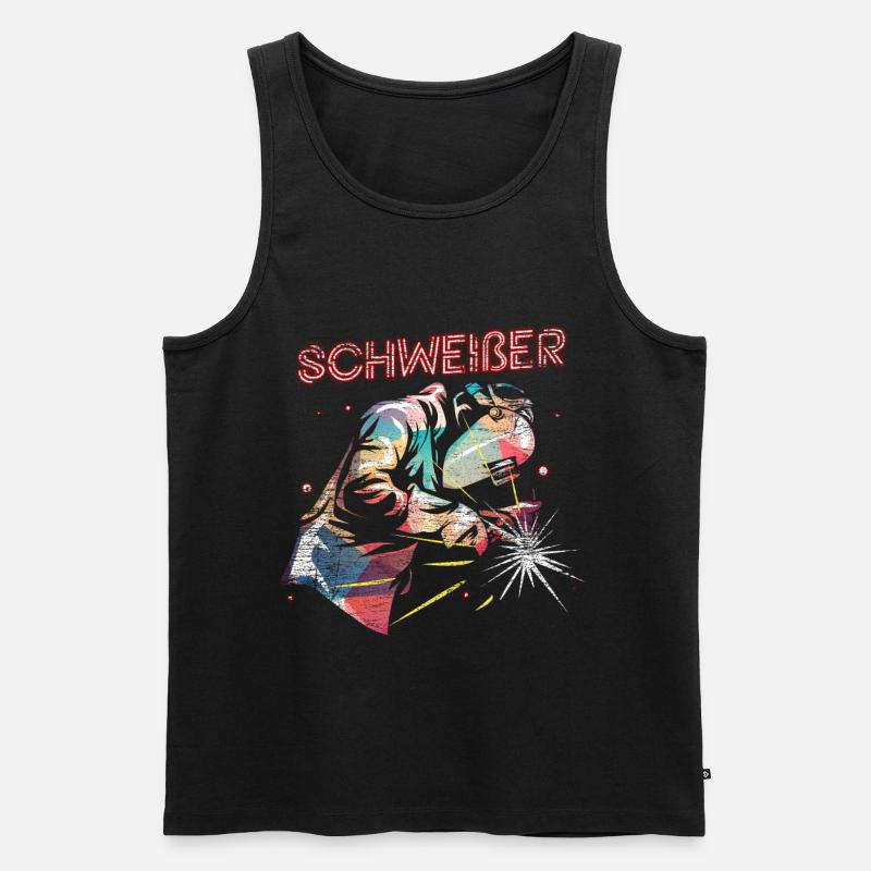 Schweißer - Männer Premium Bio Tank Top - Schwarz