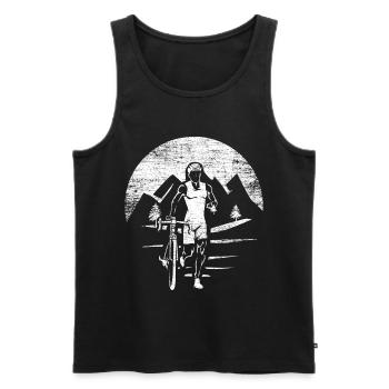 Triathlon Sport - Débardeur bio Premium Homme - noir - Devant - AI Model Male 178 light (178cm)