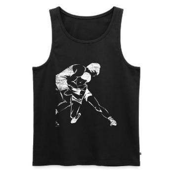 Wrestling sport - Men's Premium Organic Tank Top - black - Front - Michal (187cm)