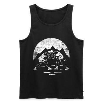 Wrestling sport - Men's Premium Organic Tank Top - black - Front - Michal (187cm)