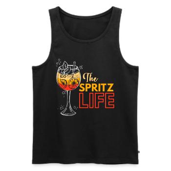 La boisson de fête de vacances Spritzlife Italie - Débardeur bio Premium Homme - noir - Devant - Michal (187cm)