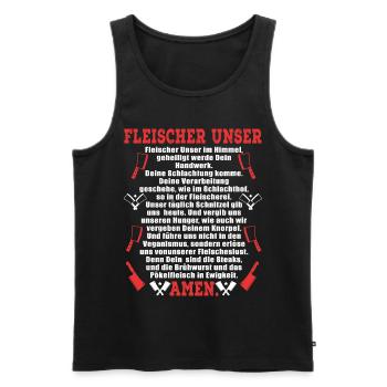 Metzger Unser - Männer Premium Bio Tank Top - Schwarz - Vorne - Michal (187cm)