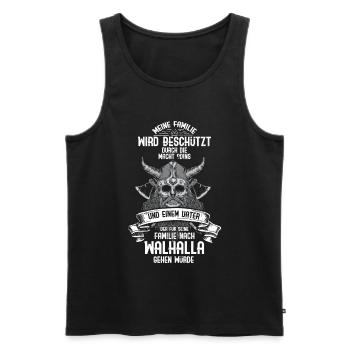Odin Nordische Mythologie & Wikinger Walhalla - Männer Premium Bio Tank Top - Schwarz - Vorne - AI Model Male 178 light (178cm)