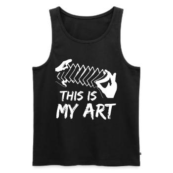 Cardistry Spielkarten Geschenk Magier Zaubern - Männer Premium Bio Tank Top - Schwarz - Vorne - Michal (187cm)