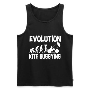Evolution kite buggying - Men's Premium Organic Tank Top - black - Front - AI Model Male 178 light (178cm)