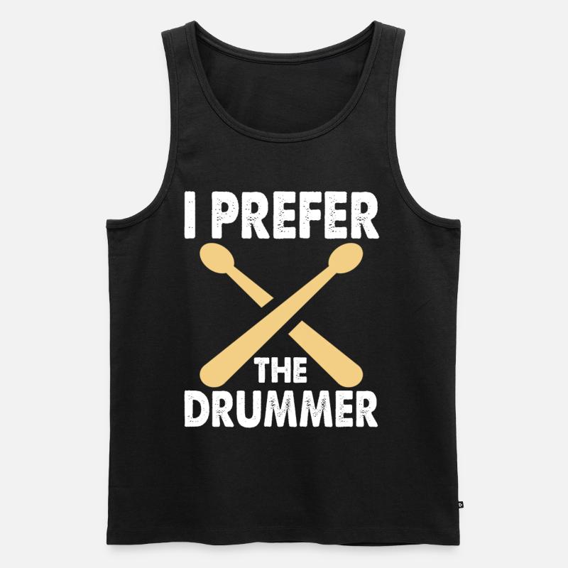 Drums Drummer Drummer Drum Gift - Débardeur bio Premium Homme - noir