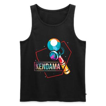 Kendama Japan Kromkendama - Männer Premium Bio Tank Top - Schwarz - Vorne - AI Model Male 178 light (178cm)
