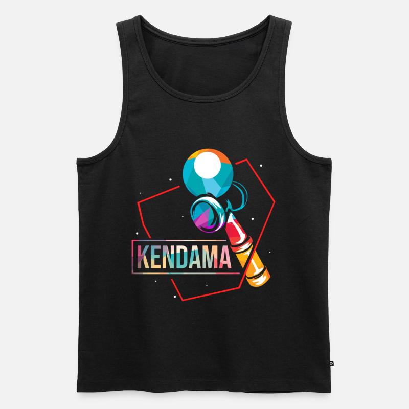 Kendama Japan Kromkendama - Männer Premium Bio Tank Top - Schwarz