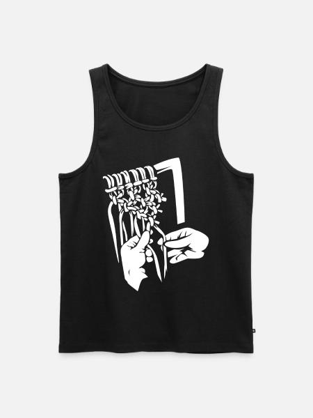 Macrame knotting technique - Men's Premium Organic Tank Top - black