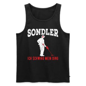 Sondler Ich Schwing Mein Ding - Männer Premium Bio Tank Top - Schwarz - Vorne - AI Model Male 178 light (178cm)