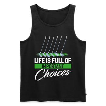 Golf Golfschläger Golfer Golfspieler Geschenk - Männer Premium Bio Tank Top - Schwarz - Vorne - AI Model Male 178 light (178cm)