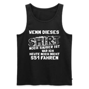 S51 Simson Fahrer Geschenk DDR Moped Sprüche - Männer Premium Bio Tank Top - Schwarz - Vorne - AI Model Male 178 light (178cm)