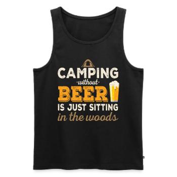 Tentes Camping Camper Caravane Tentes Cadeau - Débardeur bio Premium Homme - noir - Devant - Michal (187cm)