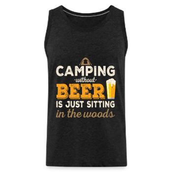 Tentes Camping Camper Caravane Tentes Cadeau - Débardeur bio Premium Homme - charbon - Devant - Alexander (188cm)