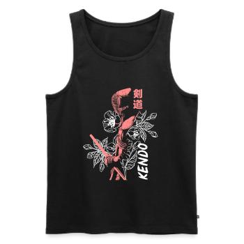 Kendo girls - Men's Premium Organic Tank Top - black - Front - AI Model Male 178 light (178cm)