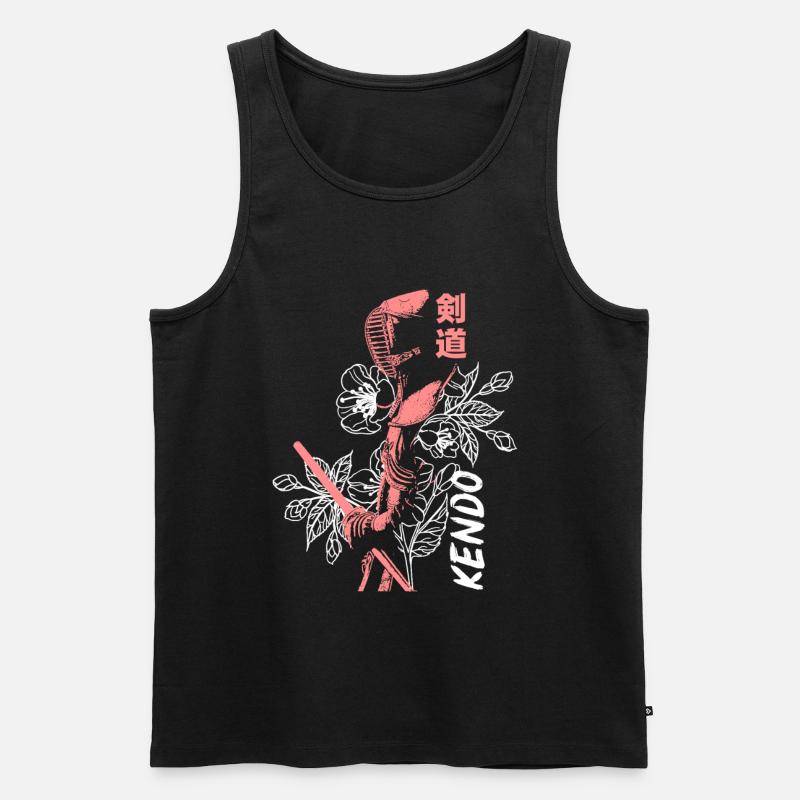Kendo-Mädchen - Männer Premium Bio Tank Top - Schwarz