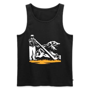 Alpes de cor des Alpes - Débardeur bio Premium Homme - noir - Devant - Michal (187cm)