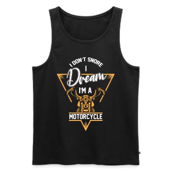 Je ne ronfle pas, je suis un motard - Débardeur bio Premium Homme - noir - Devant - AI Model Male 178 light (178cm)