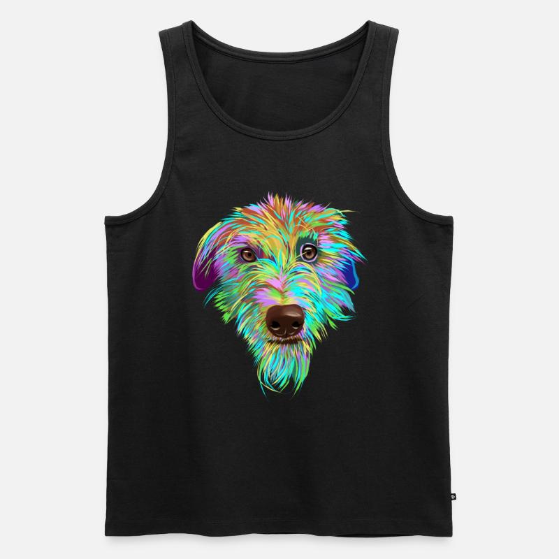 Scottish Deerhound Hund - Männer Premium Bio Tank Top - Schwarz