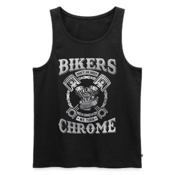 Motorradfahrer Geschenk Biker& Chrome - Männer Premium Bio Tank Top - Schwarz - Vorne - AI Model Male 178 light (178cm)
