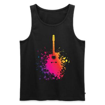 Guitar Splash Guitar Player Gift Guitare électrique - Débardeur bio Premium Homme - noir - Devant - Michal (187cm)