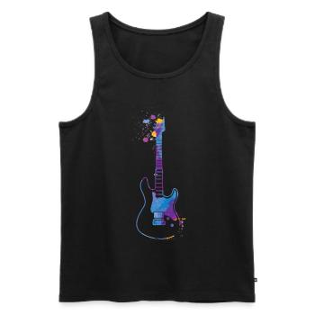 Guitar Splash Guitar Player Gift Guitare électrique - Débardeur bio Premium Homme - noir - Devant - Michal (187cm)