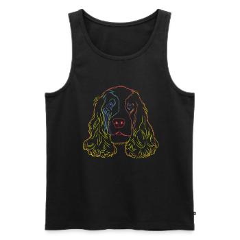 English Cocker Spaniel Hund - Männer Premium Bio Tank Top - Schwarz - Vorne - Michal (187cm)