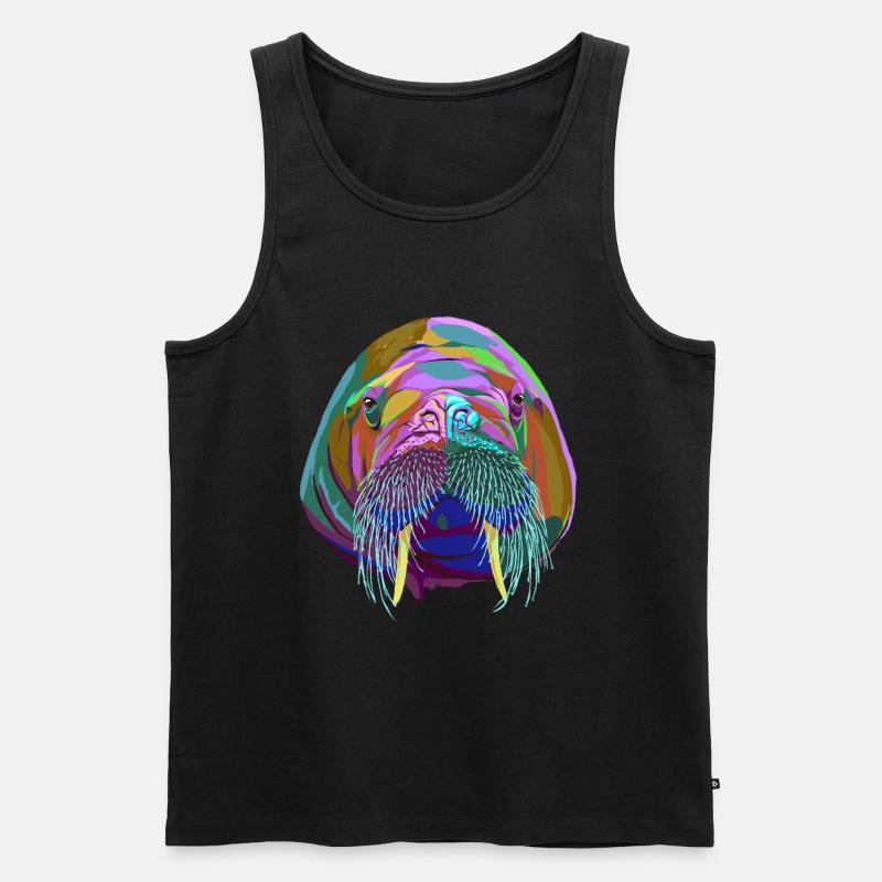 Walross - Männer Premium Bio Tank Top - Schwarz