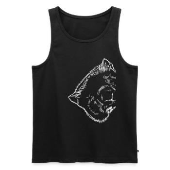 Wombat - Männer Premium Bio Tank Top - Schwarz - Vorne - AI Model Male 178 light (178cm)