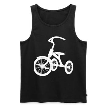 Tricycle - Men's Premium Organic Tank Top - black - Front - Michal (187cm)