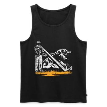Alpes de cor des Alpes - Débardeur bio Premium Homme - noir - Devant - Michal (187cm)