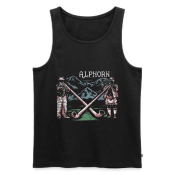 Alpes de cor des Alpes - Débardeur bio Premium Homme - noir - Devant - Michal (187cm)