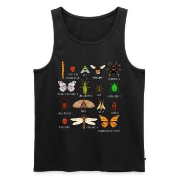 Insekten, Arten von Insekten - Männer Premium Bio Tank Top - Schwarz - Vorne - Michal (187cm)