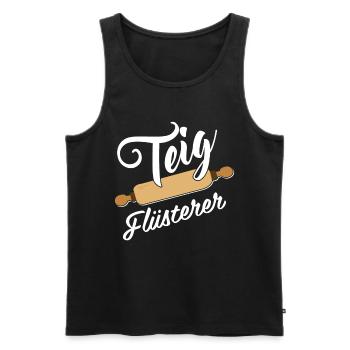 Bäcker - Teig Flüsterer - Männer Premium Bio Tank Top - Schwarz - Vorne - Michal (187cm)