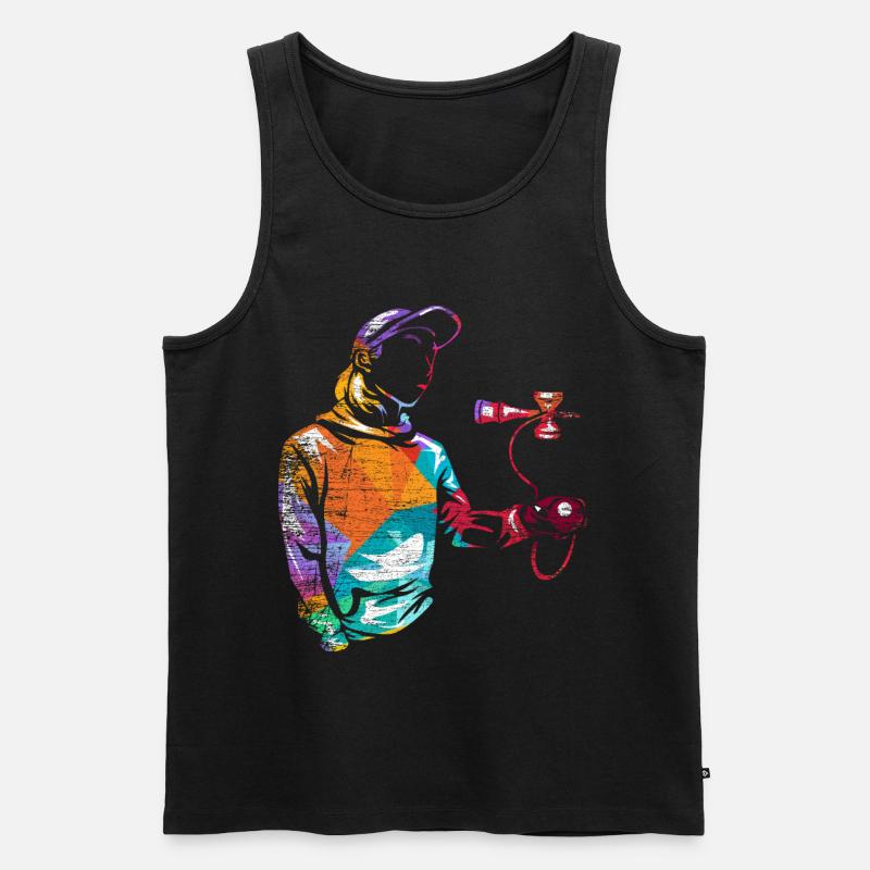 Kendama - Männer Premium Bio Tank Top - Schwarz
