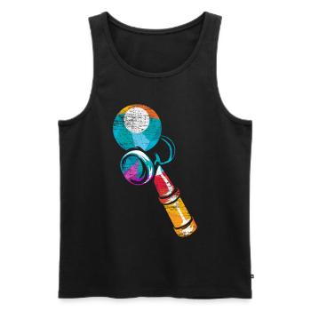 Kendama - Männer Premium Bio Tank Top - Schwarz - Vorne - AI Model Male 178 light (178cm)