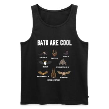 Bats are cool. Bats are cool bat - Men's Premium Organic Tank Top - black - Front - AI Model Male 178 light (178cm)