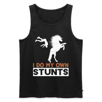 Equine Horse Riding Pony Equestrian Equestrian Gift - Men's Premium Organic Tank Top - black - Front - AI Model Male 178 light (178cm)