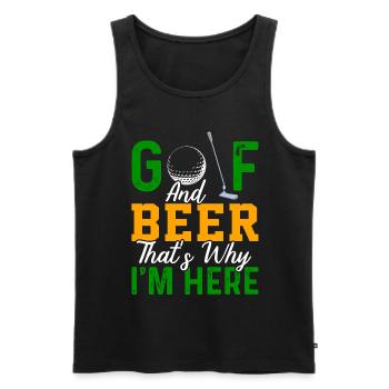 Golf golf club golfer golfer gift - Men's Premium Organic Tank Top - black - Front - Michal (187cm)