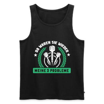 Dart Darts Bullseye Dartspieler Dartboard Geschenk - Männer Premium Bio Tank Top - Schwarz - Vorne - Michal (187cm)