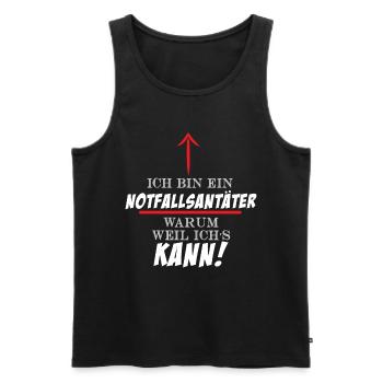Ich bin ein Notfallsanitäter - Männer Premium Bio Tank Top - Schwarz - Vorne - Michal (187cm)