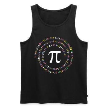 PI 3.14 Math cadeau pour les nerds. Jours Pi - Débardeur bio Premium Homme - noir - Devant - AI Model Male 178 light (178cm)