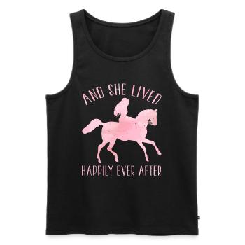 Equine Horse Riding Pony Equestrian Equestrian Gift - Men's Premium Organic Tank Top - black - Front - AI Model Male 178 light (178cm)