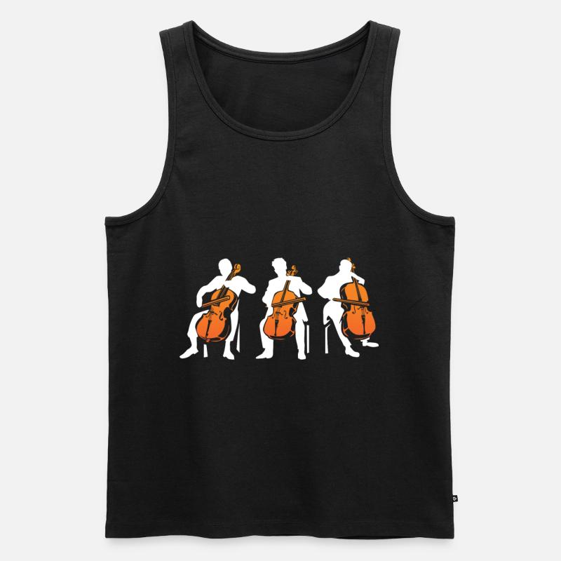 Cello - Männer Premium Bio Tank Top - Schwarz