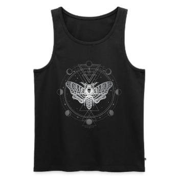 Moon Phases, Butterflies, Black Magic - Men's Premium Organic Tank Top - black - Front - AI Model Male 178 light (178cm)