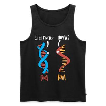 DNA RNA Funny Biology Anatomy Genetics Poison - Men's Premium Organic Tank Top - black - Front - AI Model Male 178 light (178cm)