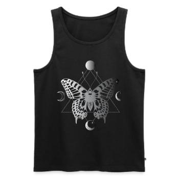 Moon phases, moths, black magic - Men's Premium Organic Tank Top - black - Front - AI Model Male 178 light (178cm)