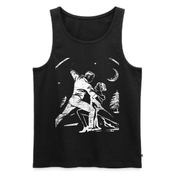 Danse Tango - Débardeur bio Premium Homme - noir - Devant - AI Model Male 178 light (178cm)