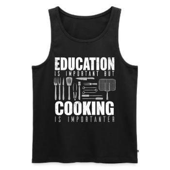 Kochen Koch Küche Chefkoch Köchin Essen Geschenk - Männer Premium Bio Tank Top - Schwarz - Vorne - AI Model Male 178 light (178cm)