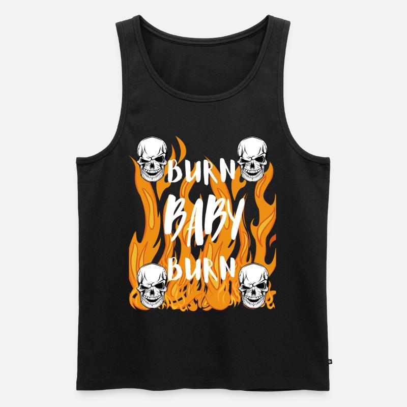 BURN BABY BURN! - Männer Premium Bio Tank Top - Schwarz